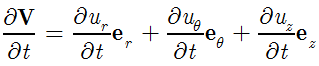 derivative of cylindrical unit vectors